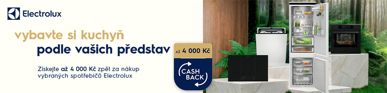 Cashback na spotřebiče Electrolux